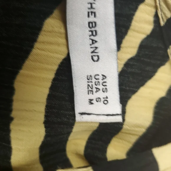 Faithfull the Brand Black & Cream Zebra Print Dress Size 6 Medium - Picture 10 of 12